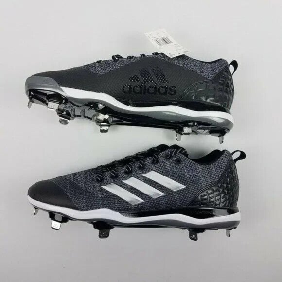 adidas Men Power Alley 5 Low Baseball Cleats AC8386 Black Gray Size 11 main image 6